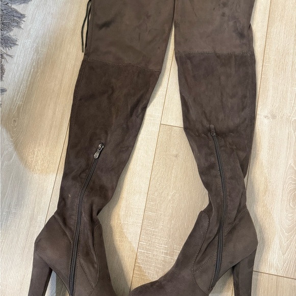 Missguided Women Elegant Brown Over-the-Knee Boots - Picture 1 of 11